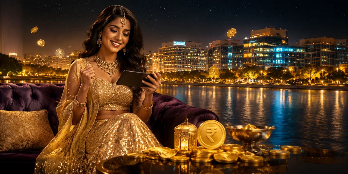 Casino app user browsing on mobile phone in India